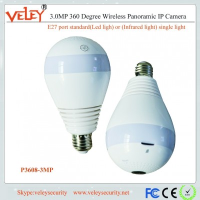 CCTV Wireless Bulb Security IP WiFi Camera with Fisheye Lens